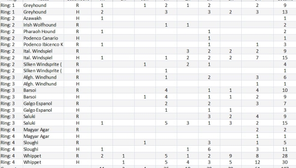 UPDATE!! Vorläufige Meldestatistik für die Ausstellung am 20.7.2024